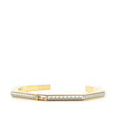 フェンディ FFロゴ バングル ゴールド シルバー メッキ メタル レディース FENDI 【中古】